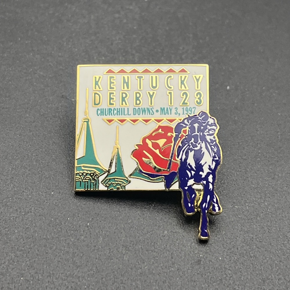 Kentucky Derby 123 Horse Racing Churchill Downs Lapel Hat Pin